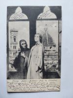 Antike Postkarte Florenz, Dante und Beatrice, 1907
