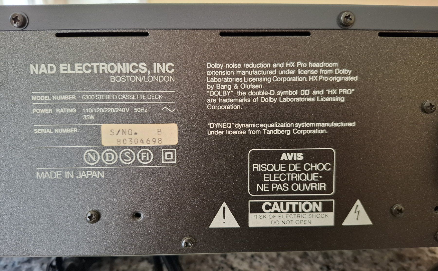 Amplificatori: NAD 6300 Kasettendeck – Usato da Effretikon venduto da UO_Tn-Halve 5
