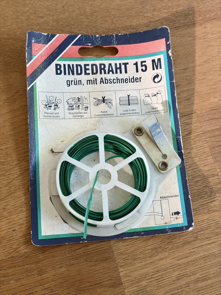 Ferramenta: Bindedraht 15m Grün, praktisch mit integriertem Cutter – Nuovo e nell'imballaggio originale da Reinach BL venduto da SchnaeppchenScout 3