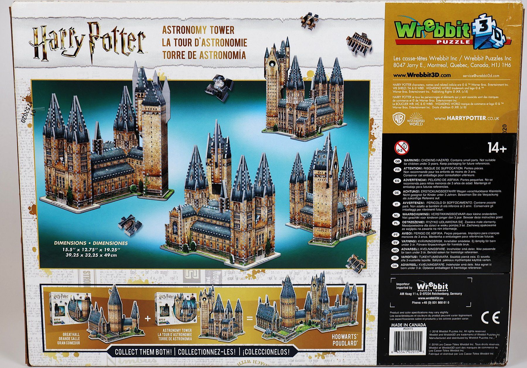 Puzzle: Harry Potter Hogwarts Astronomieturm - Wrebbit 3D – Nuovo e nell'imballaggio originale da Zweidlen venduto da Supermari1 3