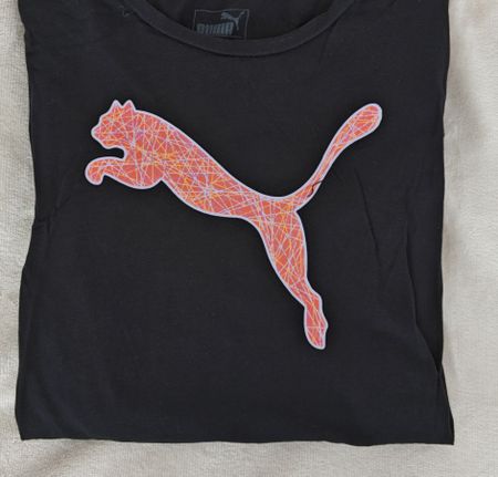 Damen Puma T-Shirt schwarz mit Logo Print Grösse S