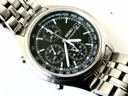 Vintage Seiko Moonwatch chrono watch