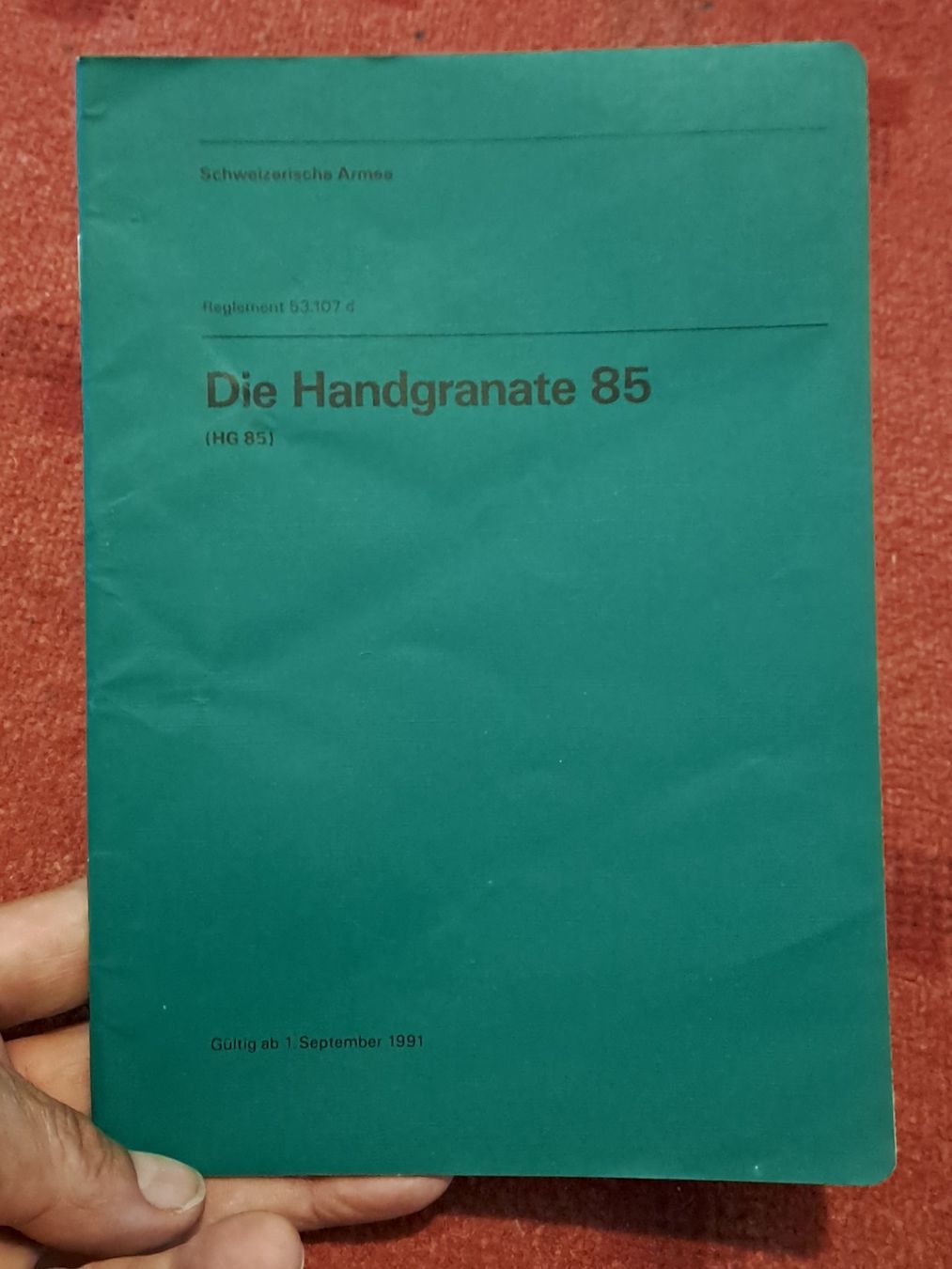 Libri: Reglement  " Die Handgranate 85 " – Usato da St.Gallen venduto da Infanteriewerk 1