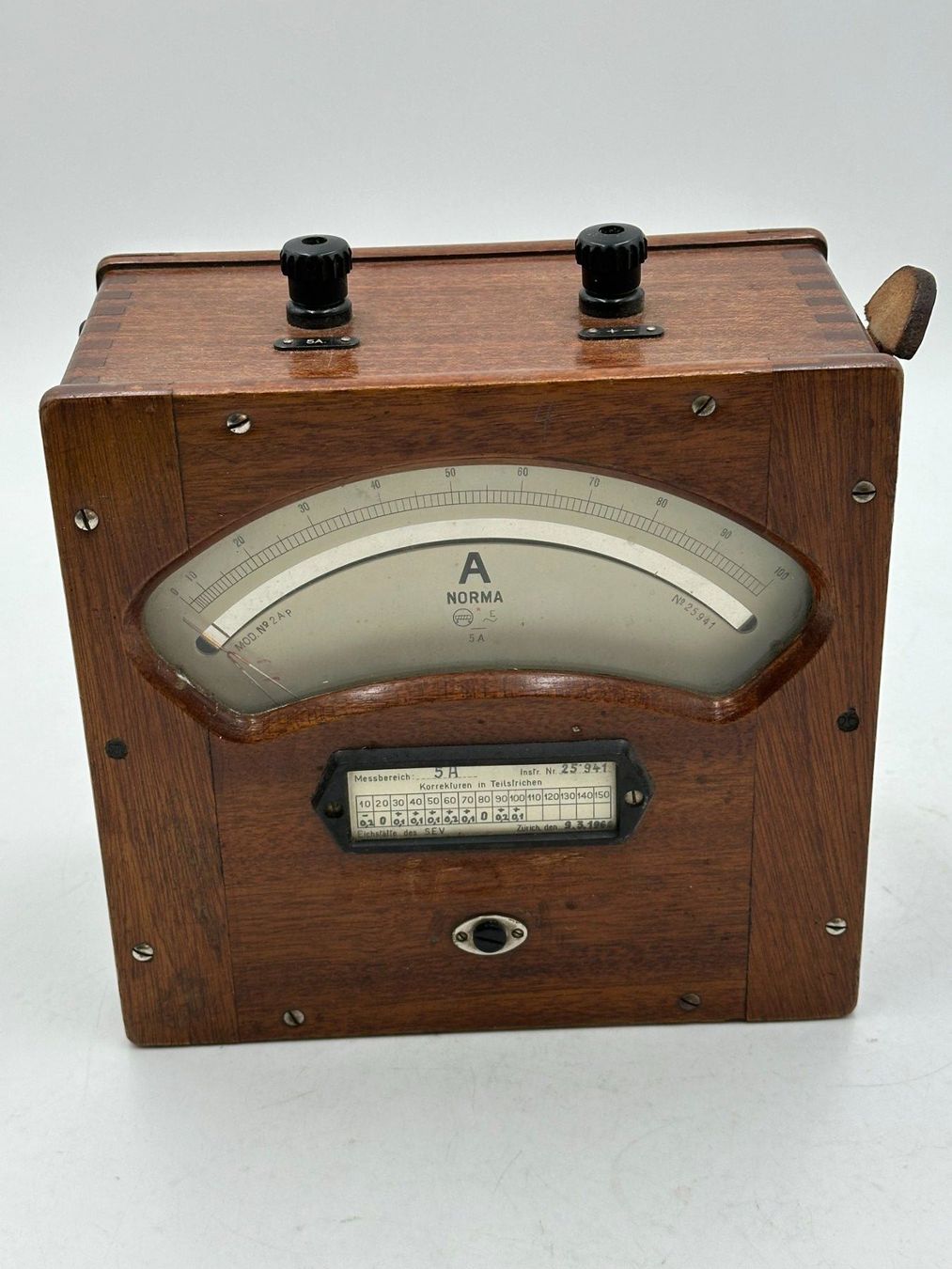 Misurare: Messgerät ca.1966 NORMA, E. Schiltknecht Zürich Ampèremeter – Usato da Luzern venduto da Lager6640