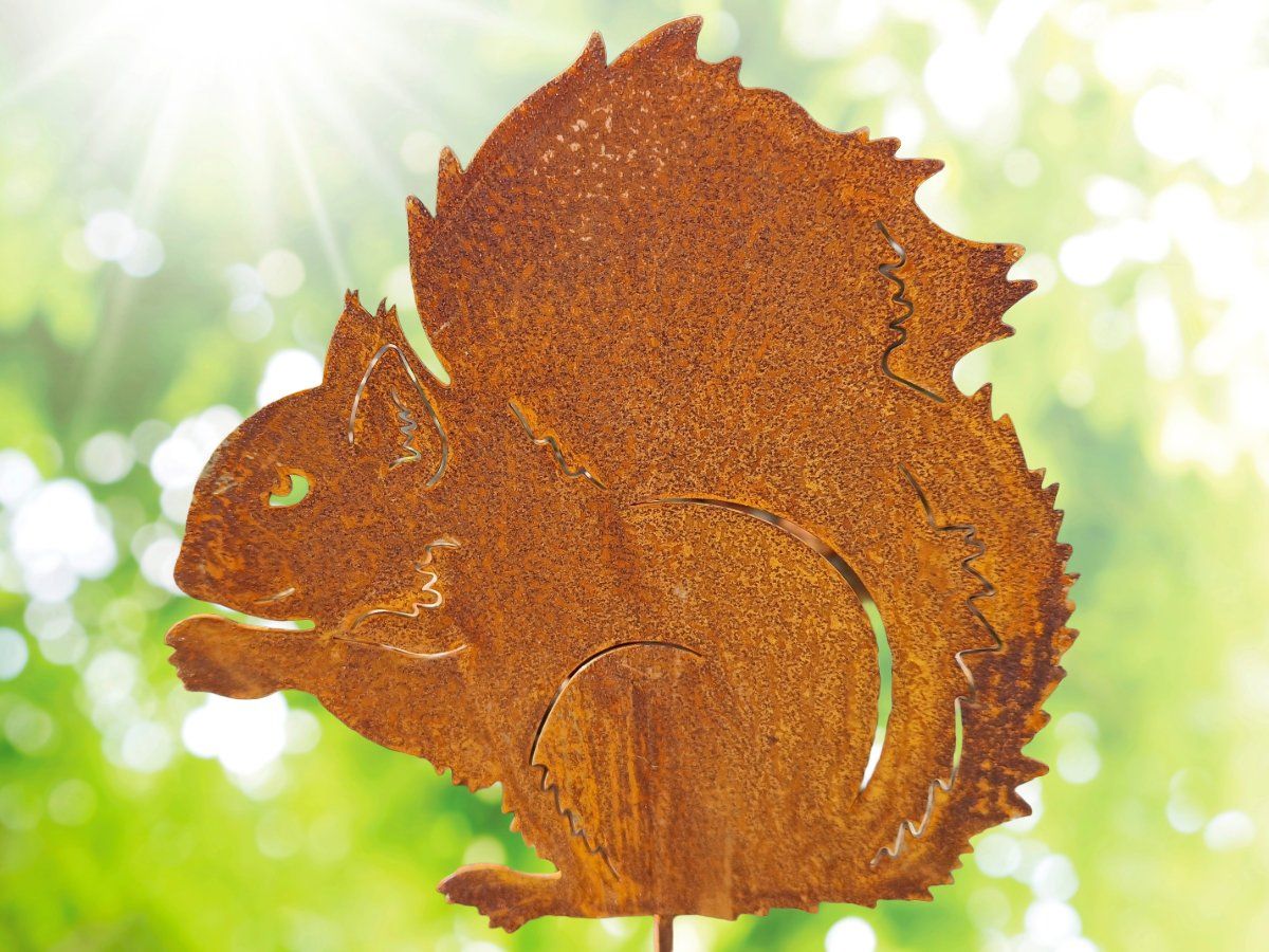 Tutte le decorazioni: Eichhörnchen Rost buschig 60cm – Nuovo e nell'imballaggio originale da Matzendorf venduto da Gartendeko-Shop