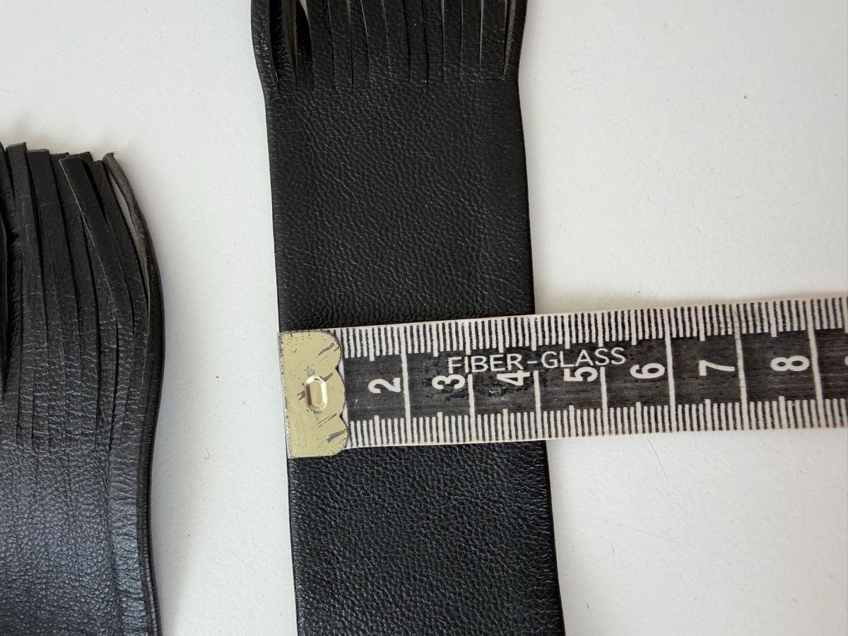 Cinture: Schicker Ledergürtel, schwarz, Fransen! – Usato da Winterthur venduto da tat_ky5h 4