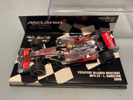 1:43 Minichamps McLaren MP4-23 Hamilton 2008 World Champion