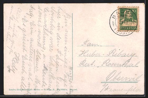 Cartoline postali: AK Bachs, Totalansicht, 1921 – Usato da Berlin venduto da bartko-reher 1