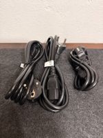 3x Stromkabel / Netzkabel Schuko auf IEC – deutsche Stecker