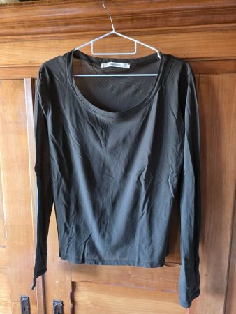Knitted by IKKS leichte Damen Bluse olivgrün