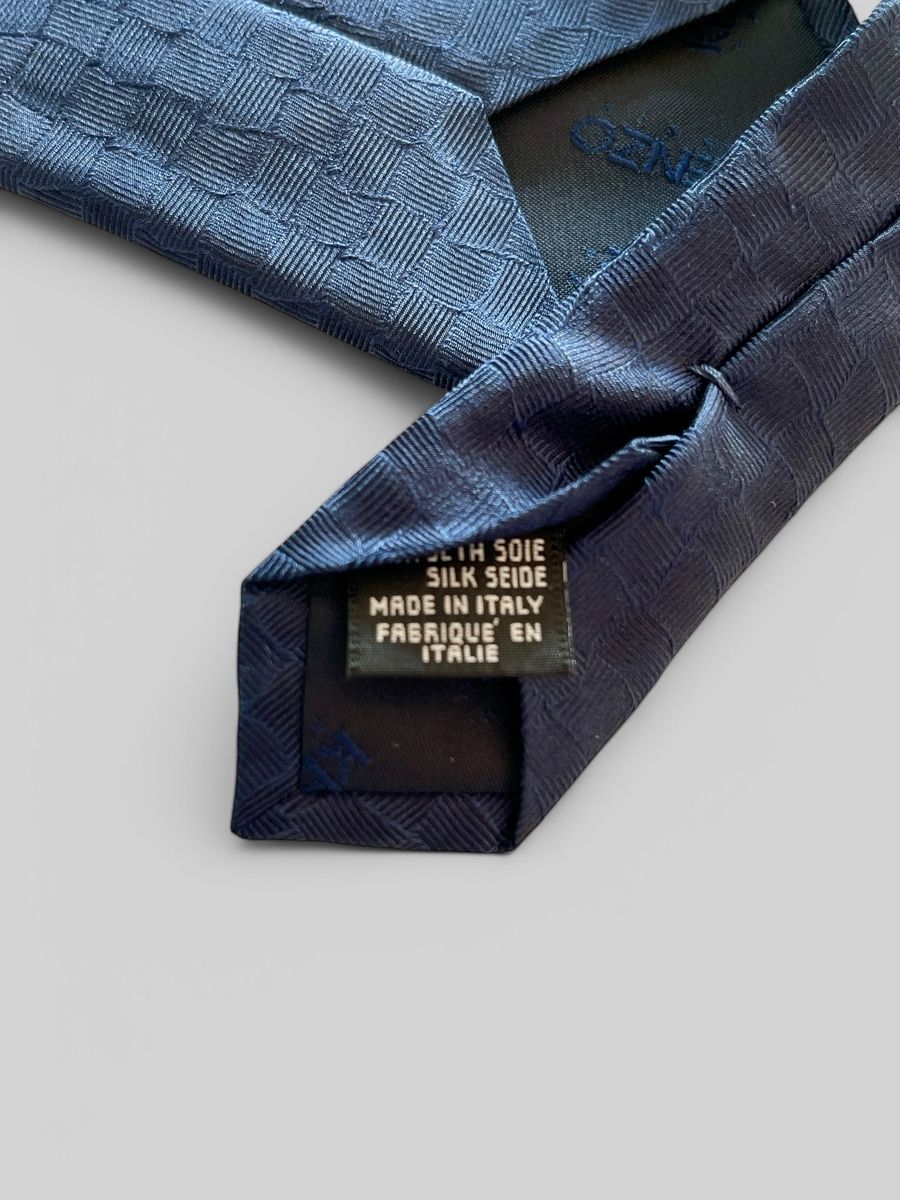 Kenzo Cravatte: KENZO PARIS Krawatte | Schmal & Modern | 100% Seide | Blau – Usato da Zürich venduto da Recode.Fashion 5