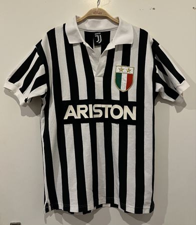 Juventus Retro-Trikot Ariston 1980er M Neu Offiziell