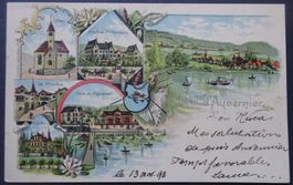 Litho-Ansichtskarte 1898 / Auvernier (NE)