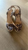 Keilsandalen Leopard Gr. 40