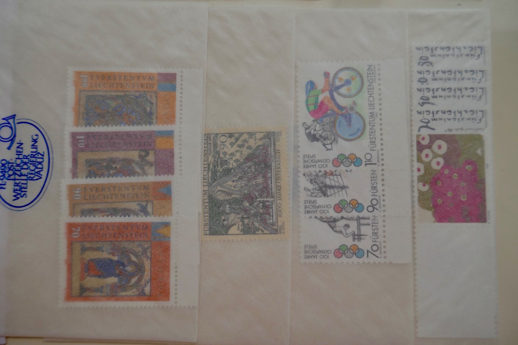 Tous les timbres: Liechtenstein Satzmarken 1996 postfrisch** und FDC 1996 – Neuf (Voir description) à Möhlin par PHILABARTIS 2