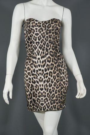 Stretch Minikleid im Leoparden-Look