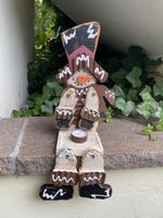Rustic Wooden Snowman Tea Light Holder Decor