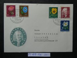 PJ 1958 FDC P2 mit Altersspuren