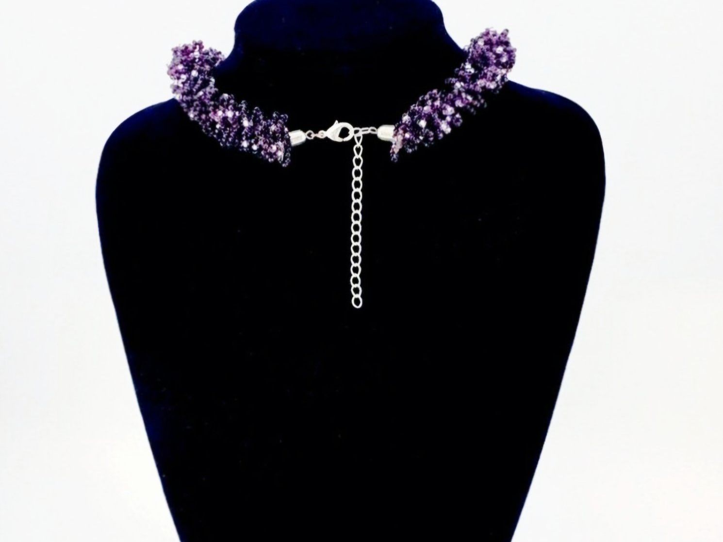 Catenine: Damenhalskette Statement Kette Rocailles Lila/Violet – Nuovo e nell'imballaggio originale da Thalwil venduto da Seasons-Schmuck 2