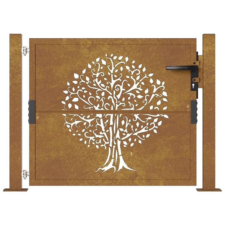 Türen: Gartentor 105x105 cm Cortenstahl Baum-Design – Gebraucht aus Zug von Cheap-Shop 2