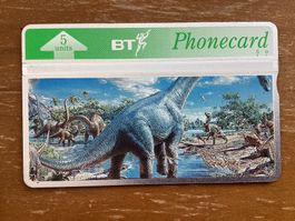 Telefonkarte British Telecom BTO066 Dinosaurier ungebraucht