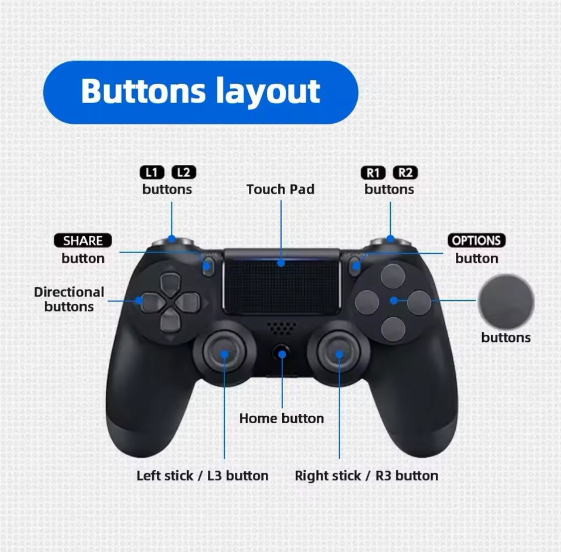 Manettes: PS4 Controller Schwarz kompatibel mit Ladekabel – Neuf avec emballage d'origine à Suhr par TradeMasters 2