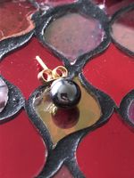 18 Karat KT 750 Gold  Perlen Ohrringe / Ohrstecker
