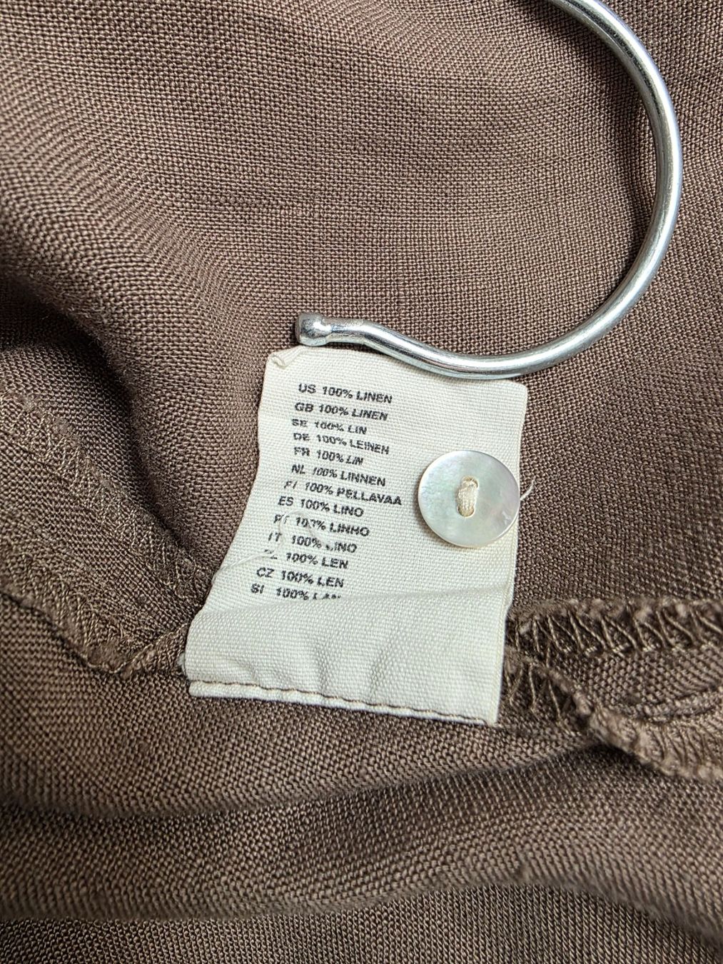 H&M Camicette: Letzte Gelegenheit / Leinen Bluse Gr. 54 oliv / khakifarbig – Usato da Riehen venduto da robs2026 5