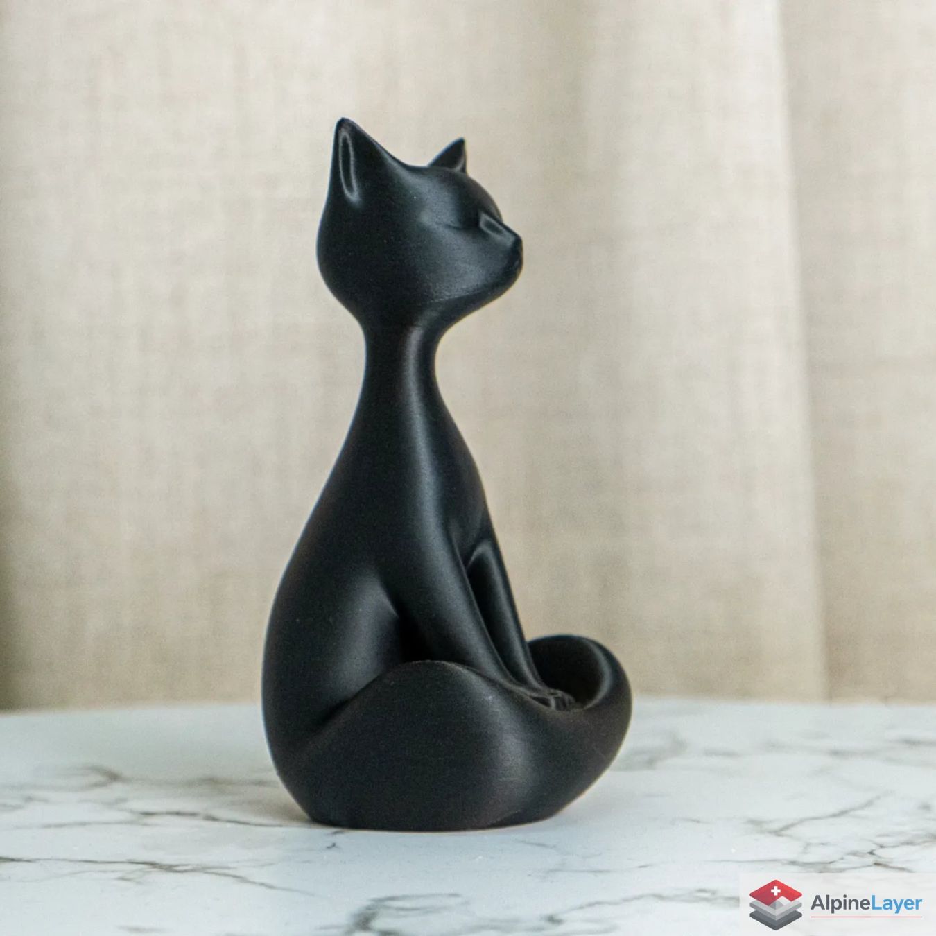 Skulpturen & Statuen: Black Cat Sculpture for Cat Lovers - 3D Printed – Neu (gemäss Beschreibung) aus Losone von AlpineLayer