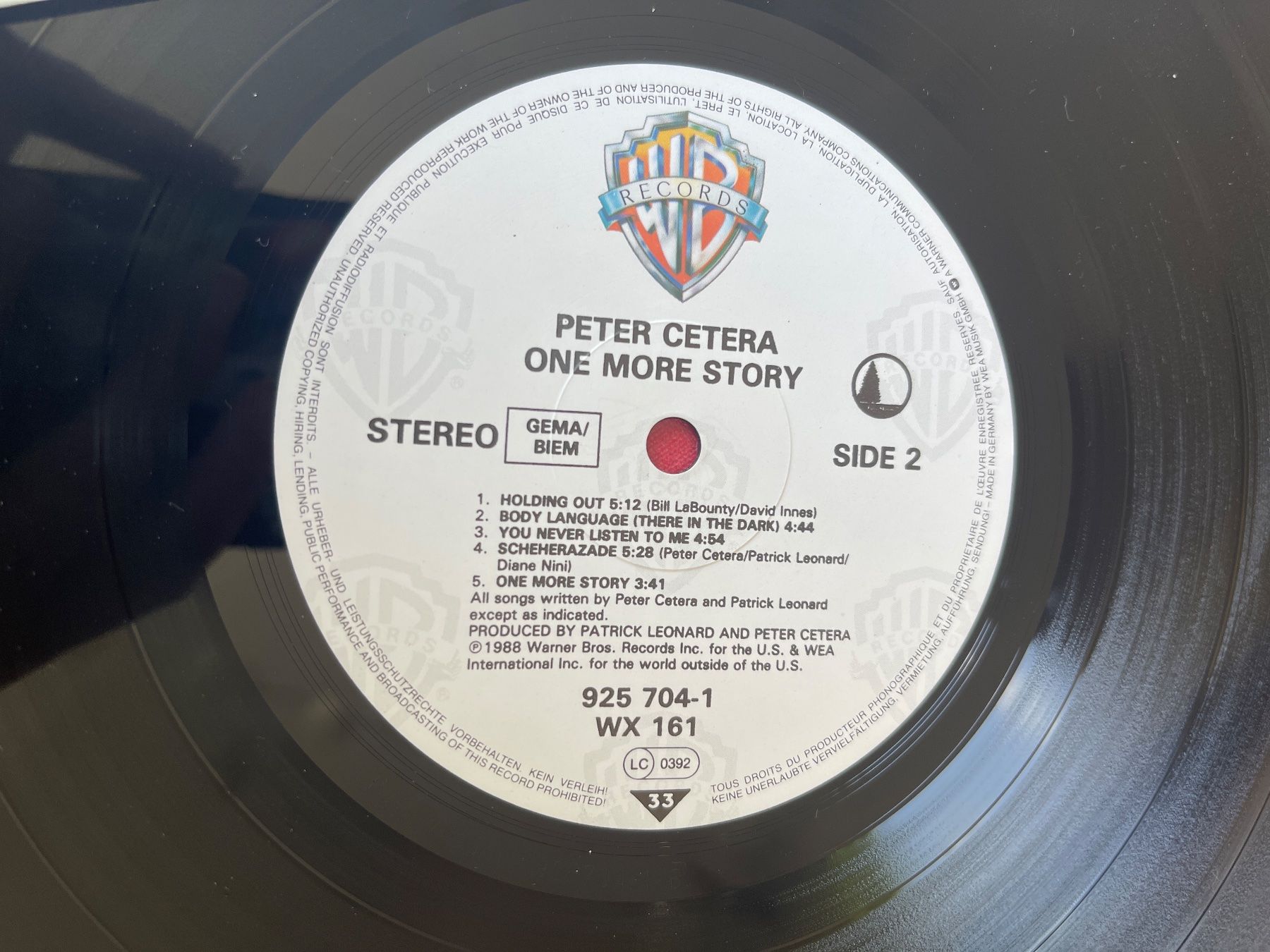 Dischi in vinile: A530/Peter Cetera - One More Story – Usato da Frutigen venduto da Philippe_jsp 2