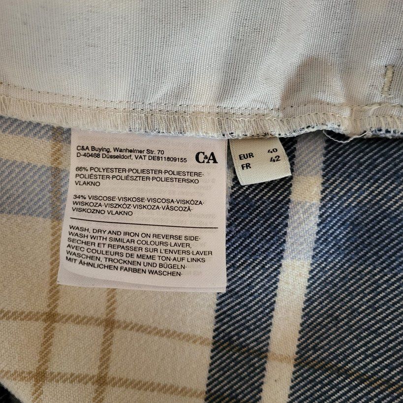 C&A Camicette: Karo-Hemd C&A blau-weiss Gr. 40 – Usato da Au SG venduto da SElena89 3