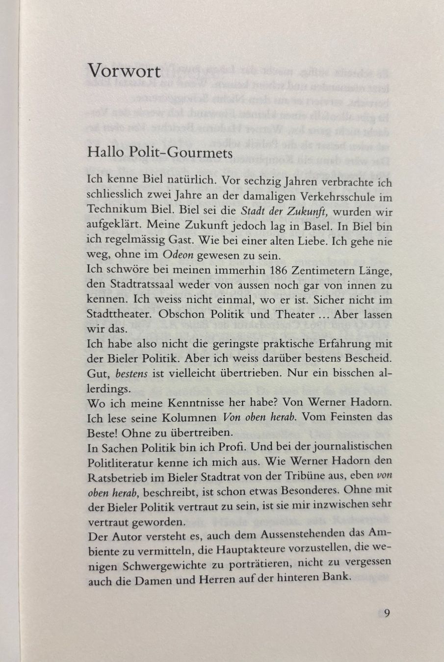 Bücher: Hadorn Werner, Von oben herab – Neu (gemäss Beschreibung) aus Sarnen von Livres 7