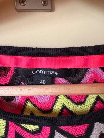 COMMA Strickpullover bunte Zickzackmuster, Top!