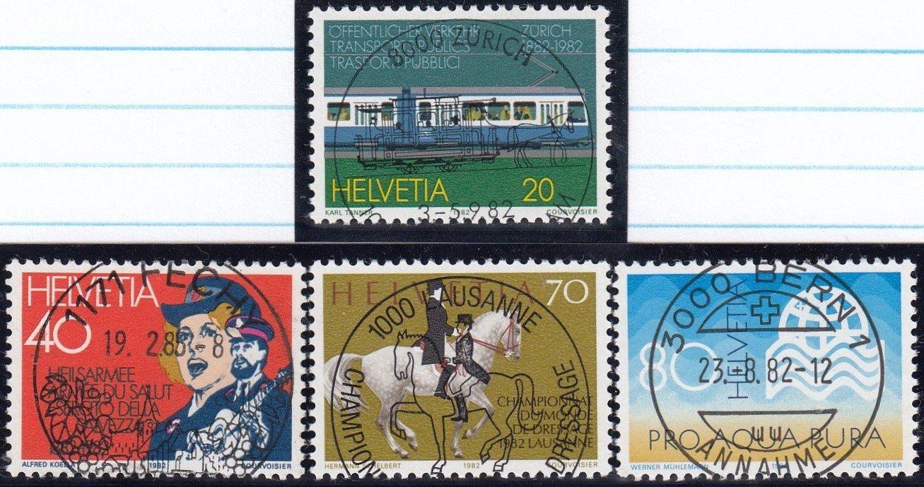 Tutti i francobolli: 672-675 saubere Vollstempel – Usato da Spreitenbach venduto da Lienbi01