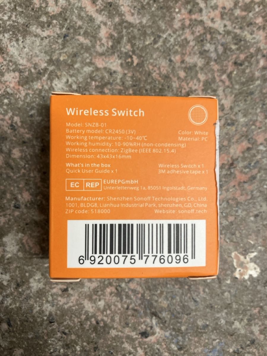 Sonoff Interruttori: Sonoff Wireless Switch mit Fingerabdruck neu – Nuovo e nell'imballaggio originale da Zürich venduto da mauerhoferi 1