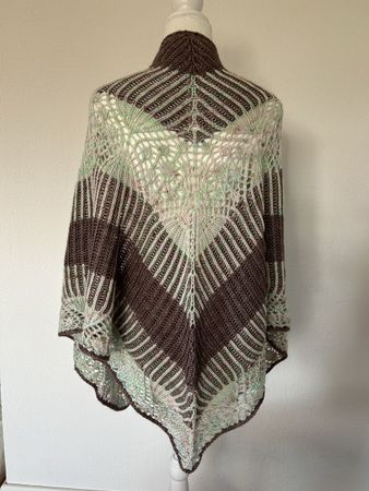 Dreiecktuch - Merino - Seide - Yak - handgestrickt