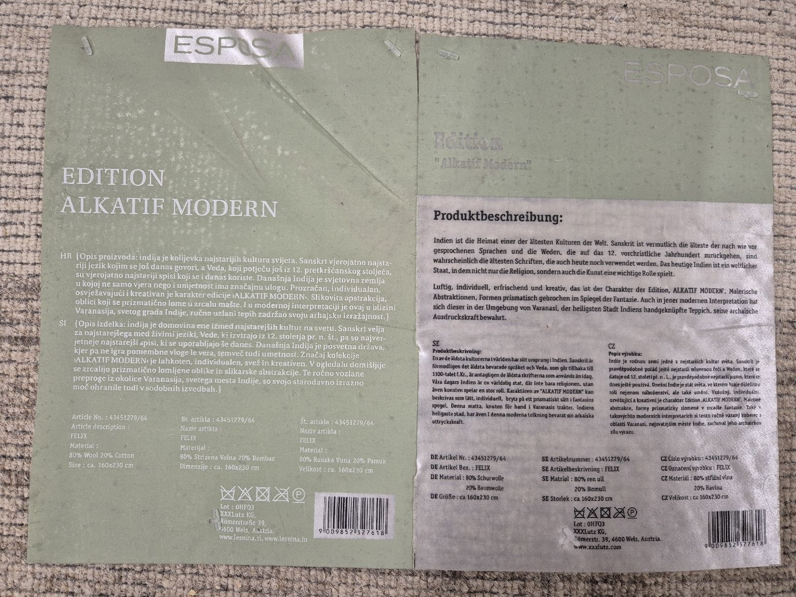 Teppiche: Teppich ESPOSA EDITION ALKATIF MODERN hellbraun gestreift – Gebraucht aus Pfaffnau von furush6 3