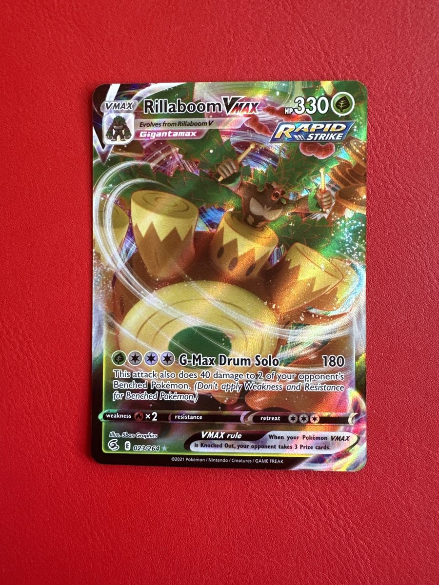 Pokemon Rillaboom VMAX Extrem Spielstark 330 HP Selten mega (Gebraucht ...
