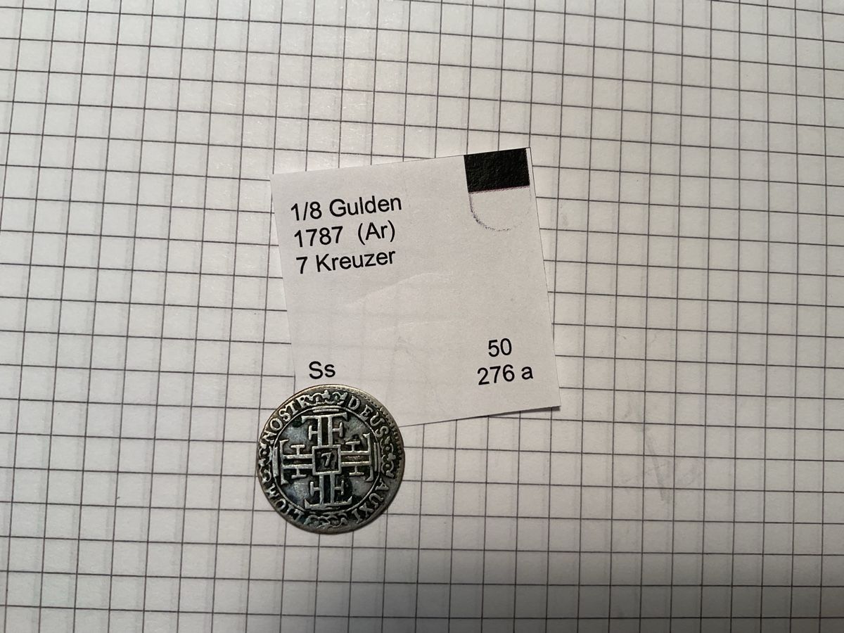 Tutti le monete: Freiburg 1/8 Gulden – Usato da Ursenbach venduto da tho_8s6p 1