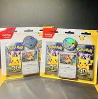 2 Pokemon TCG Eevee 30 Jahre Set 2 Stück neu original