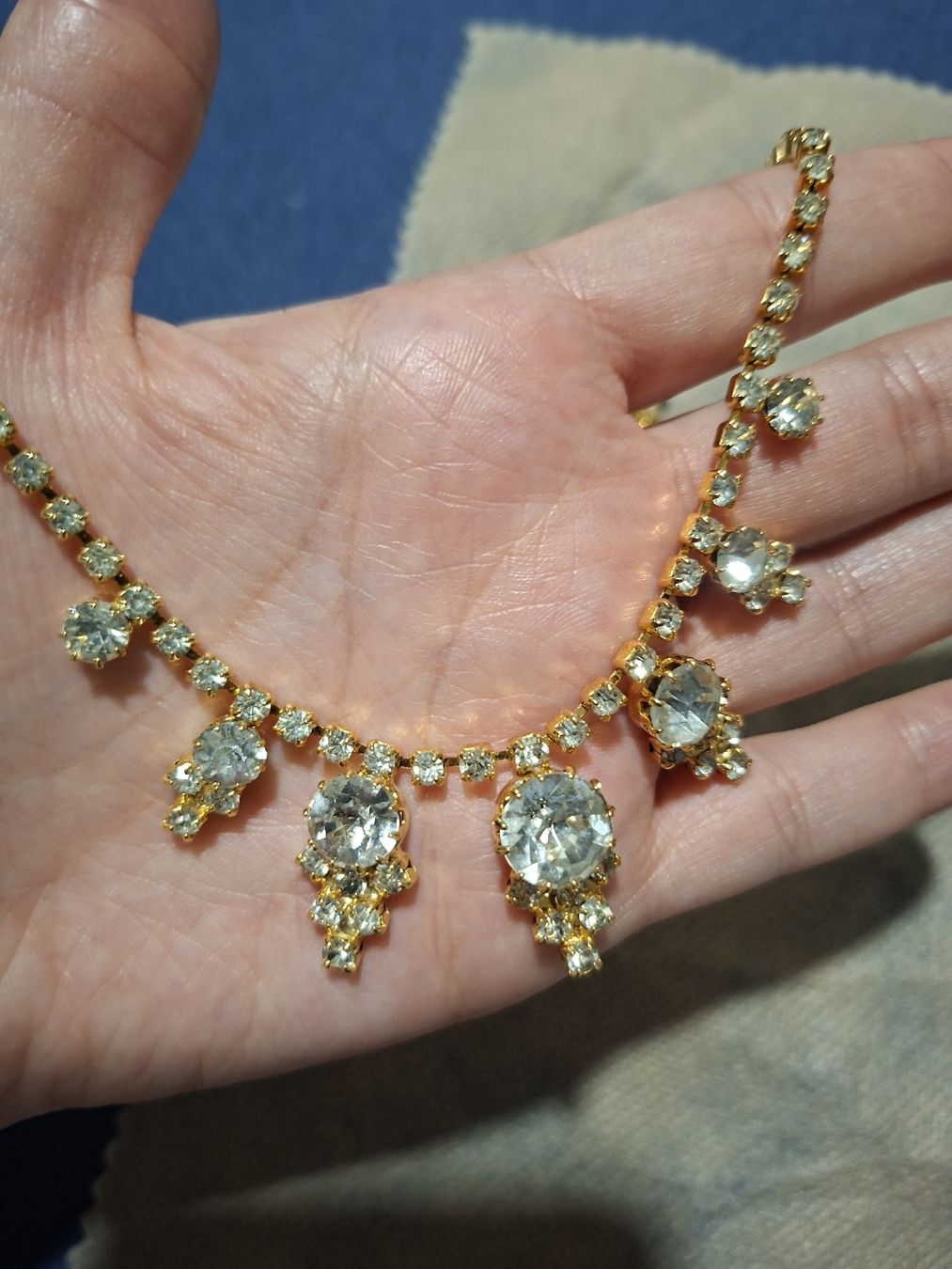 Orecchini pendenti & Orecchini a lobo: Modeschmuck gold mit Steinen Kette Ohrringe mit Klick  – Nuovo (secondo la descrizione) da Eschenbach LU venduto da mel_m5rc 2