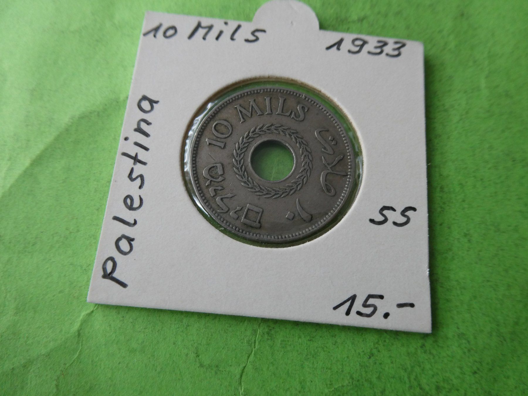 Tutti le monete: Palästina 1933, 10 Mils – Usato da Hinterforst venduto da Rohusri