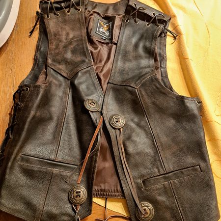 Leder Gilet