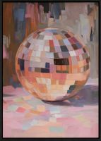Poster affiche Impression Boule Disco Vintage rétro déco