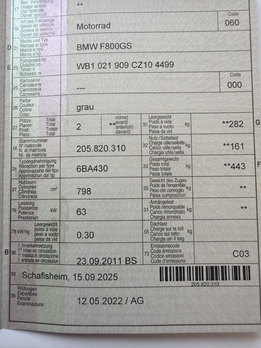 BMW Enduro: BMW F800GS – Gebraucht aus Rupperswil von Chrigi3103 2
