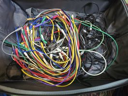 Audiokabel Konvolut diverse Farben gebraucht (D)