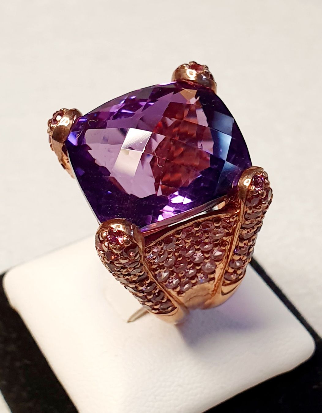 Anelli: Wunderschöner Amethyst Ring, Rose Gold Optik, Grösse 57 – Nuovo e nell'imballaggio originale da Zürich venduto da adriben 2