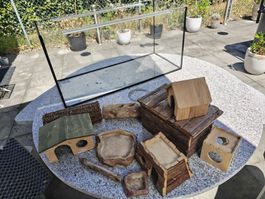 Terrarium Glas mit Zubehör guter Zustand