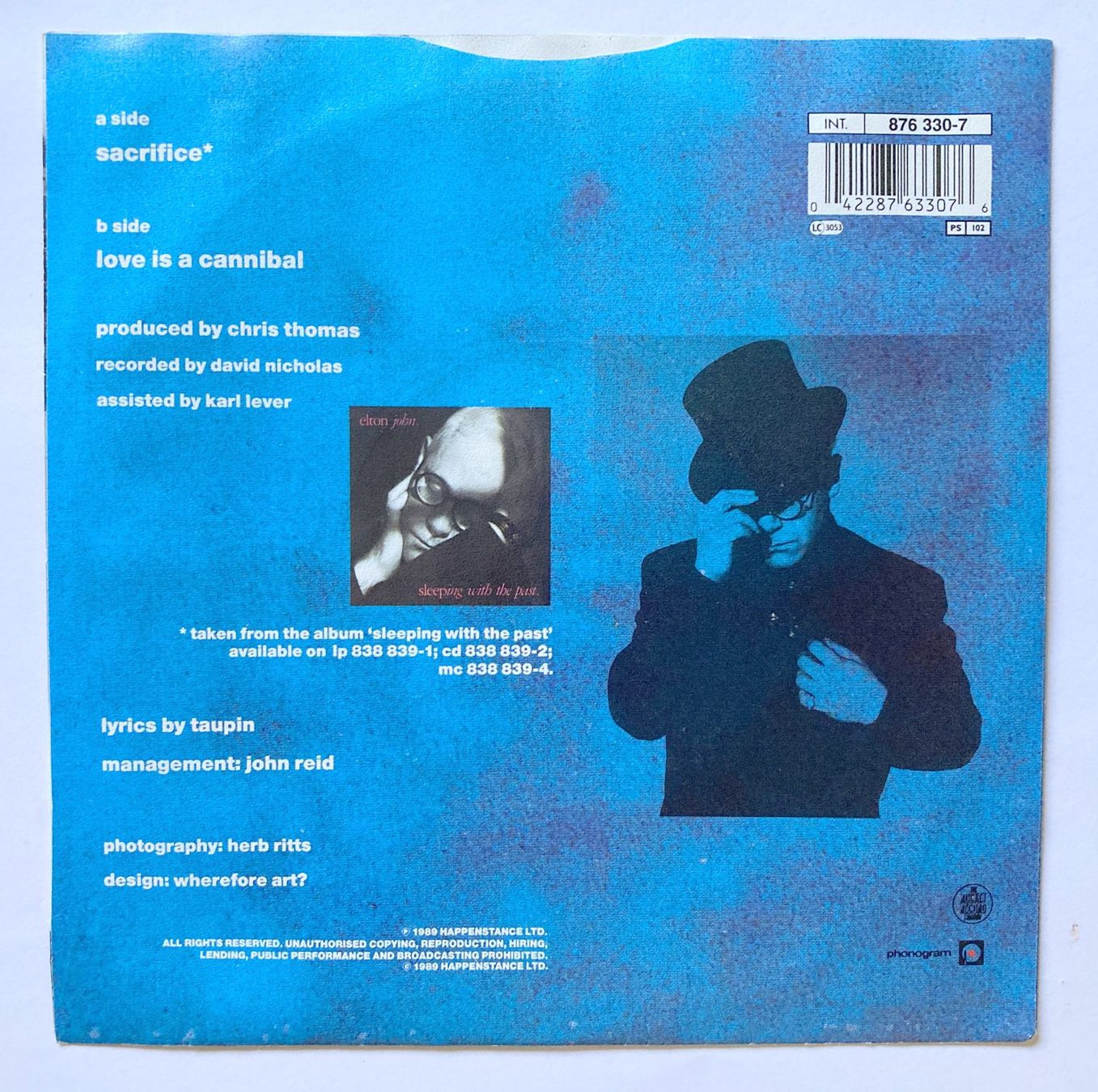 Schallplatten: ELTON JOHN - SACRIFICE – Gebraucht aus Bottens von hotter-than-hell 1