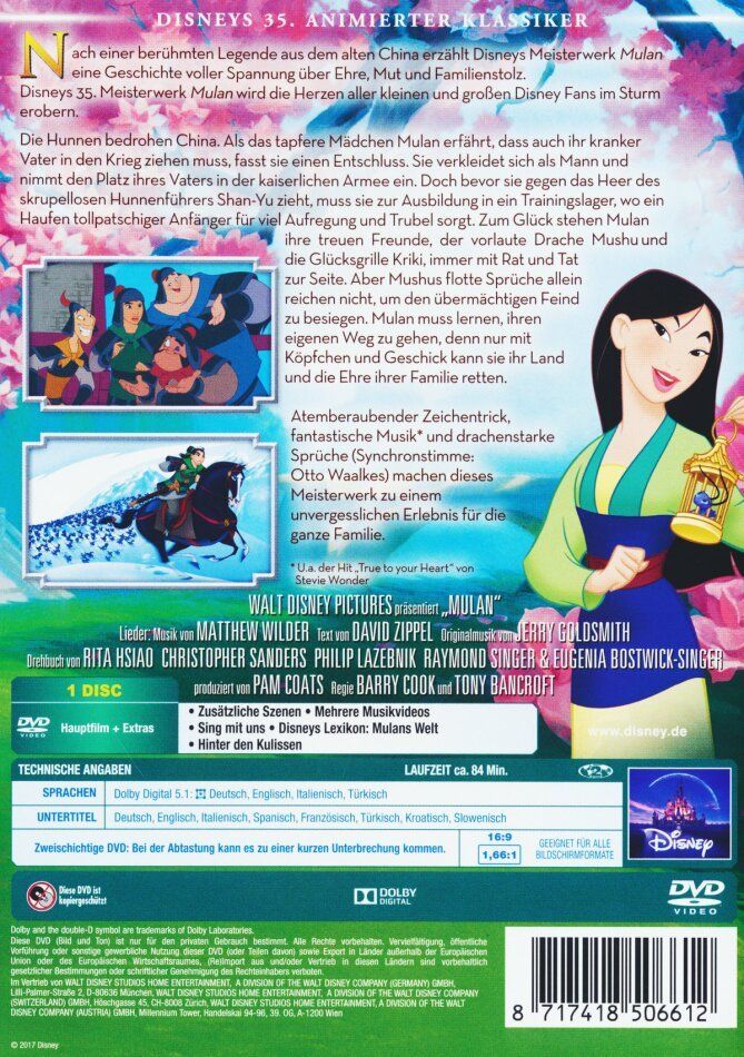 Tutti i DVDs: Mulan (1998) Walt Disney Classics - DVD – Usato da Volketswil venduto da Happy-Stuff 1
